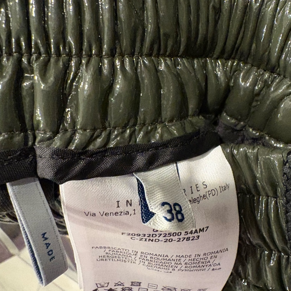 Moncler Olive green Bubble Midi Skirt Smocked Casual - Picture 3 of 3
